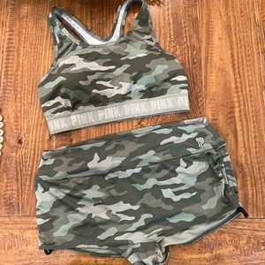PINK Large matching set; swimwear or workout